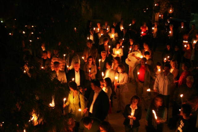 April 15 - Midnight Easter Saturday - 'Christos Anesti!' by candlelight