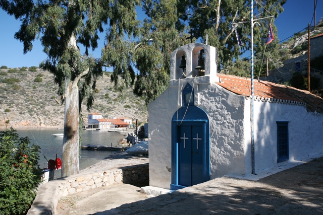 Hydra Island - Small church at Mandraki Bay