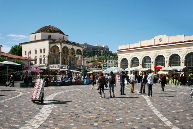 Athens - Monastiraki Square and Metro