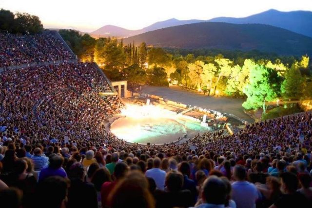 Epidavros - Evening performance during the Summer Festival
