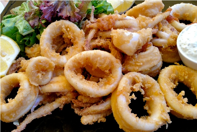 Greek food: Kalamari squid